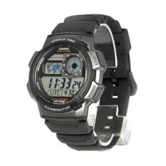 Casio AE1000W1B Illuminator 10 Year Battery Life Black Jam Tangan Pria