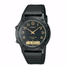 Casio Analog Digital AW-49H-1B - Jam Tangan Pria - Black - Resin Band