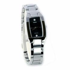 Casio Analog LTP1165-7 Original Jam Tangan Wanita Stainless Steel Strap (Silver-Hitam)