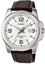 Casio Analog Watch MTP-1314L-7AVDF - Jam Tangan Pria - tali kulit - coklat