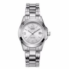 Casio Analog Wanita Watch Silver Stainless Steel Band LTP-1215A-7A-Intl