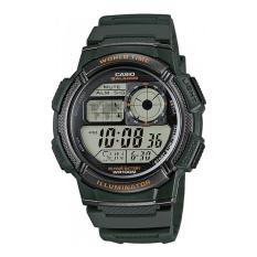 CASIO Army Illuminator AE-1000W-3AVDF - Jam Tangan Pria - Tali Karet - Digital Movement