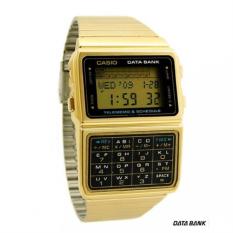 Casio Calculator Jam Tangan Wanita - Gold - Strap Rantai - DBC-610GA-1