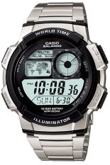 Casio Digital AE-1000WD-1AV Jam Tangan Pria - Silver - Stainless