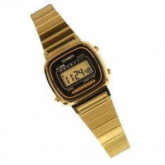 Casio Digital Jam Tangan Wanita - Gold - Strap Rantai - LA670WGA-1D