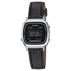 Casio Digital Jam Tangan Wanita Original - Hitam - Strap Kulit - LA-670WL-1B