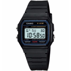 Casio F-91W-1DG Jam Tangan Pria - Hitam - Karet
