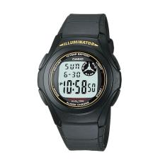 CASIO F200W9A 10Year Battery Life Sporty Jam Tangan Pria Black Gold