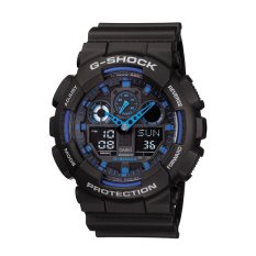 Casio G-Shock GA-100-1A2 Jam Tangan Pria Black Blue