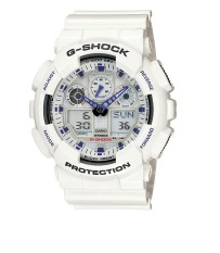 Casio G-Shock GA-100A-7A - Men Watch - White - Resin Band