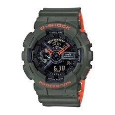 Casio G-SHOCK Pria Green Resin Strap Watch Ga-110ln-3a-Intl