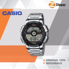 Casio Illuminator Jam Tangan Digital AE-1100WD-1AVDF Youth Series - Tali Stainless Steel