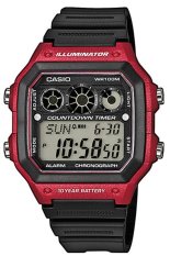 Casio Jam Tangan Pria AE-1300WH-4AVDF - Merah - Karet