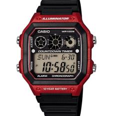 Casio Jam Tangan Pria AE1300WH-4A Merah