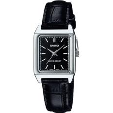 Casio Jam Tangan Wanita Original Casual - Strap Kulit - V007L-1E- Hitam