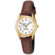 Casio Jam Tangan Wanita Original Casual - Tali Kulit - LTP-1094Q-7B9 White Gold