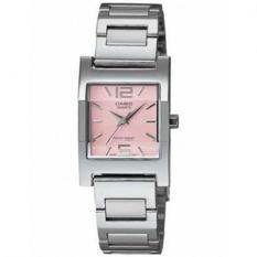 CASIO Jam Tangan Wanita Original Terbaru - Stainless Steel - LTP 1237D-4A Silver Pink