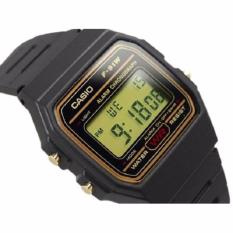 Casio Klasik Digital Jam Tangan Pria - Hitam - Strap Karet - F-91WG-9D