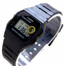 Casio Klasik Digital Jam Tangan Pria - Hitam - Strap Karet - F-94WA-8D