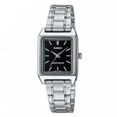 Casio Ladies Analog LTP-V007D-1EUDF - Jam Tangan Wanita - Stainless Steel - Hitam