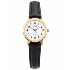 CASIO LTP-1095Q-7B - Classic - Jam Tangan Wanita - Bahan Tali Leather - Hitam - Case Gold