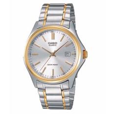 CASIO MTP-1183G-7ADF - Jam Tangan Pria - Bahan Tali Stainless Steel - Silver - Gold