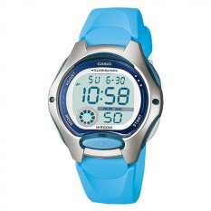 Casio Original Jam Tangan Wanita Digital Biru Strap resin rubber LW 200 2BV