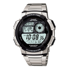 Casio Digital AE-1000WD-1AV - Jam Tangan Pria - Silver - Stainless Steel Band