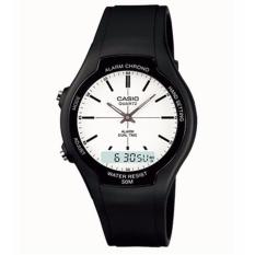 Casio Analog Digital AW-90H-7E - Jam Tangan Pria - Black - Resin Band