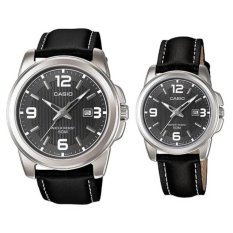 Casio Standard Jam Tangan Couple - CP1314L- 8A - Strap Kulit - Hitam