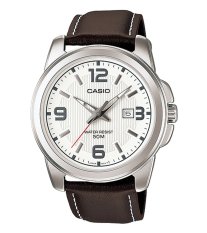 Casio Standard MTP-1314L-7A - Jam Tangan Pria - Brown White - Genuine Leather Band
