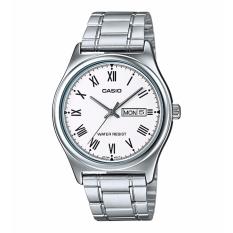 Casio Standard MTP-V006D-7B - Jam Tangan Pria - White - Stainless Steel Band