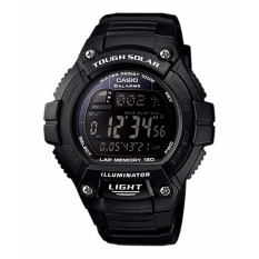 Casio W-S220-1BV Tough Solar Digital Watch Jam Tangan Pria - Resin Strap - Hitam