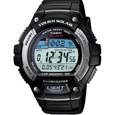 Casio Youth Digital Tough Solar W-S220-1AV - Jam Tangan Pria - Black Silver - Strap Resin - LM