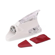 Cattree Mobil Kendaraan Wind Power LED Beam Shark Fin Antena Atap Peringatan Flash Light Lampu-Intl