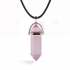 Catwalk Rincian Tentang Batu Kristal Kuarsa Alami Point Chakra Penyembuhan Gemstone Pendant Kalung-Intl