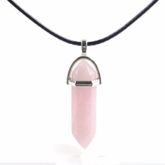 Catwalk Rincian Tentang Batu Kristal Kuarsa Alami Point Chakra Penyembuhan Gemstone Pendant Kalung-Intl