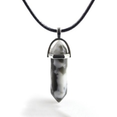 Catwalk Rincian Tentang Batu Kristal Kuarsa Alami Point Chakra Penyembuhan Gemstone Pendant Kalung-Intl