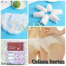 Celana Dalam TALLY CD Kertas Travel Sekali Pakai (Disposable Panties dan Underware) Ukuran M - Isi 6 Pcs