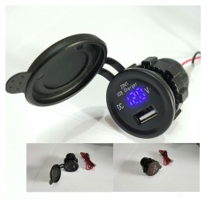 Charger Handphone For Motor Mobil Fast Charge Led Biru CR7