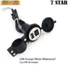 Charger Motor Waterproof USB - Charger Hp Di Motor tahan Air Hitam