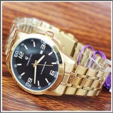 Charlie jill 1392mr plat black jam tangan pria strap stainless-gold