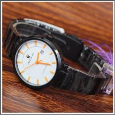 Charlie Jill 1428mb orange jam tangan wanita strap stainless-hitam