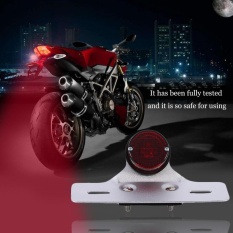 Cheer Mini Merah Sepeda Motor Bundar Belakang Lisensi Rem Belakang Lampu Terang Perakitan Yang Bagus-Intl