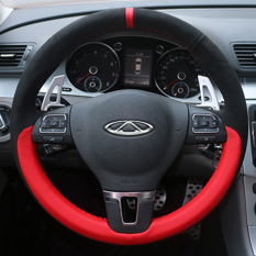 Chery Tiggo 3/3X/5/7 ARRIZO 5/7/a3/E3/QQ/angin dan awan 2 Khusus Kulit asli Jahitan Tangan sarung kemudi