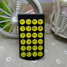 CHIC Lucu Emoji Wajah Telinga STUDS Cabochon Anting 12 Pasang Perhiasan Wanita-Intl