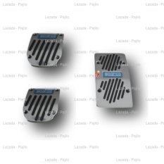Chrome - 3pcs Sparco Cover Pedal Rem Gas Kopling Manual Mobil Croom Toyota Calya Agya Avanza Innova Sienta Rush Honda Jazz Brio Satya Mobilio HR-V BR-V Daihatsu Ayla Xenia Gran Max Suzuki Ertiga Sigra
