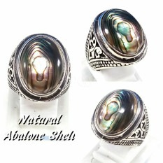CINCIN BATU AKIK NATURAL ABALONE SHELL RAINBOW PALING MURAH TERMURAH