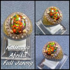 CINCIN BATU AKIK PERMATA KALIMAYA AFRIKA FULL JARONG ( Play Of Color) JAMIN JARONG MAIN SUPER MURAH !!!