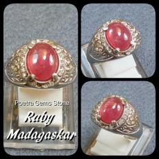 CINCIN BATU AKIK PERMATA NATURAL RUBY MERAH MADAGASKAR MEWAH & TERMURAH